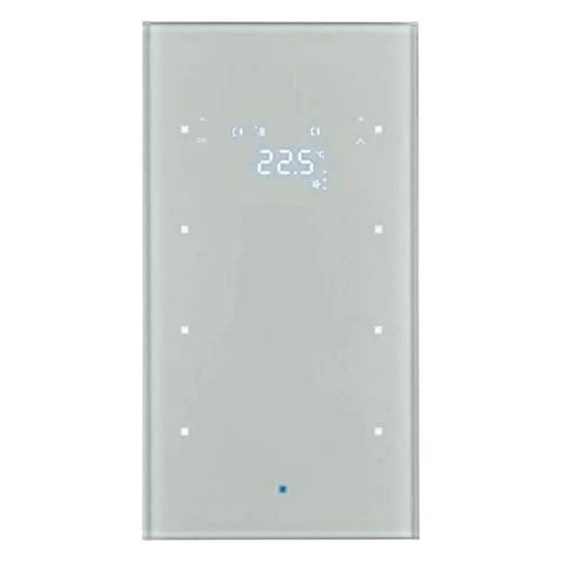 Hager 75643034 Light Switch Aluminium Glass – Light Switches (Aluminium, Glass, IP20, 86 mm, 5.7 mm, 160 mm)