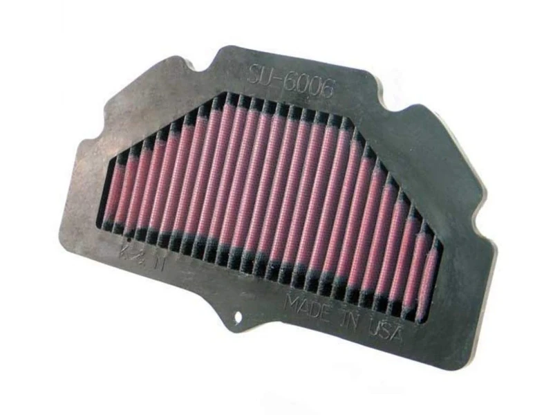 K&N Engine Air Filter: High Performance, Premium, Powersport Air Filter: Fits 2006-2019 SUZUKI (GSXS750 ABS, GSXS750Z, GSXS750, GSR750, GSR600) SU-6006, red