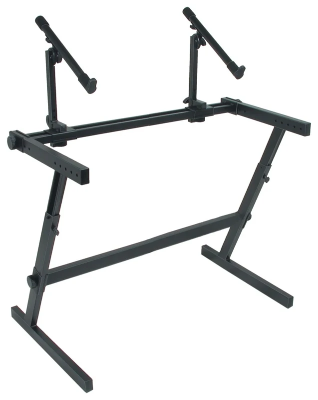 Quik Lok Z/726 L Double Tier Extra-Wide Height Adjustable Z-Style Keyboard Stand