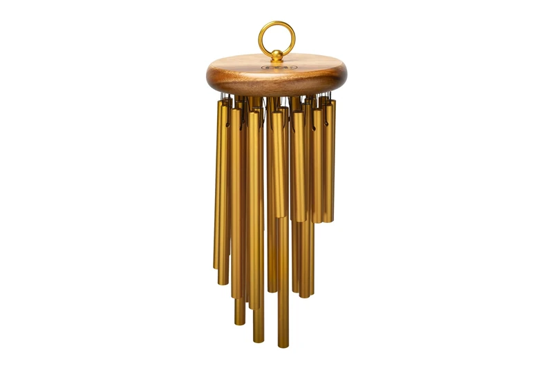 Meinl Percussion Hand Held Chimes - Large Musical Instrument with 24 Sound Bars - Hand-Played - With Holding Ring - Aluminum, Gold (CH-H24)