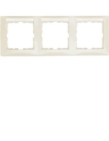 Hager S1 - Frame 3 Elements Horizontal Gloss White