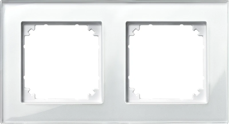 Merten M-PLAN-Echtglasrahmen 2f. 489219 please note: german product but we supply a UK adapter if necessary
