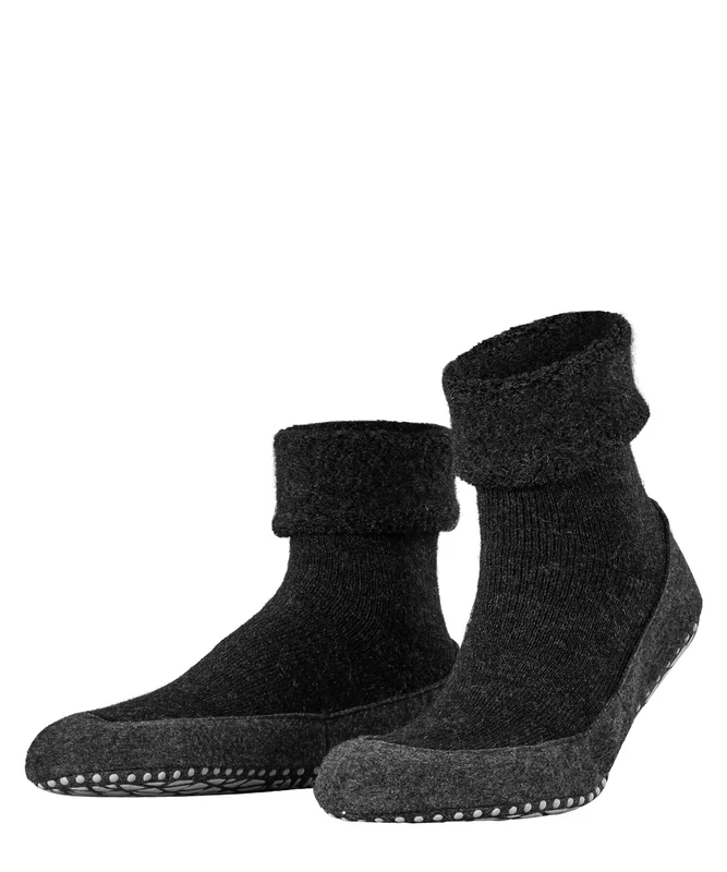 FALKE Cosyshoe M Hp Wool Grips On Sole 1 Pair Grip socks, Grey Anthracite Melange 3080, 10/11 UK - Image 1