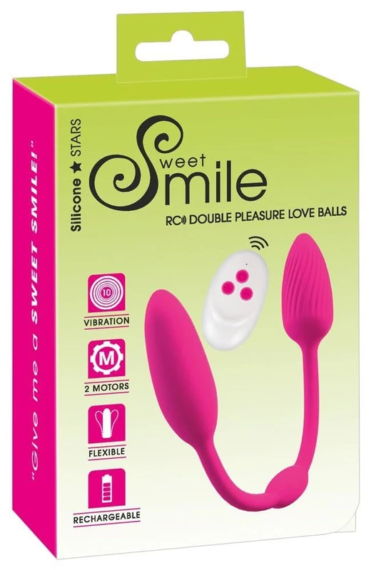 Sweet Smile RC Double Pleasure Love Balls Vibrator Pink 28.1 cm