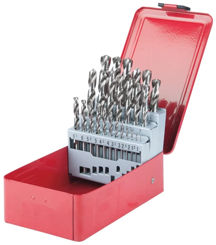 KS Tools 330.2613 HSS-G Twist drill set, in metal case, 25 pcs 1-13mm