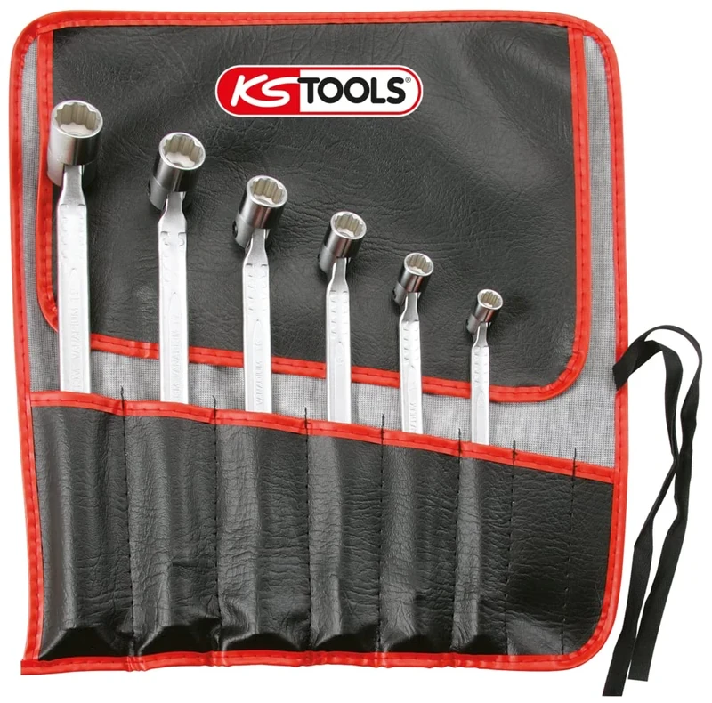 KS Tools 517.031 Classic Double Head Swivel Wrench Set (6 Pieces)