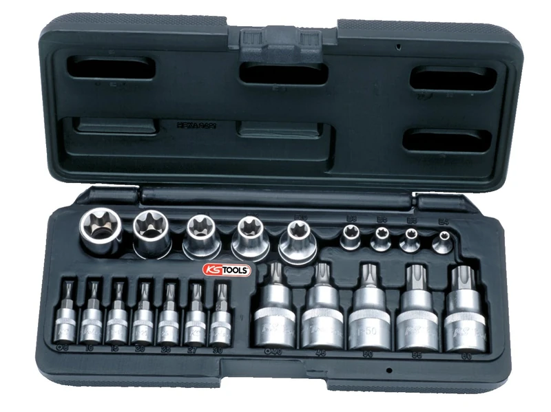 KS Tools 911.4307 1/4 x 1/2-inch TX Socket Set (21 Pieces)