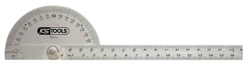 KS Tools 300.0701 Protractor with rule, 400mm