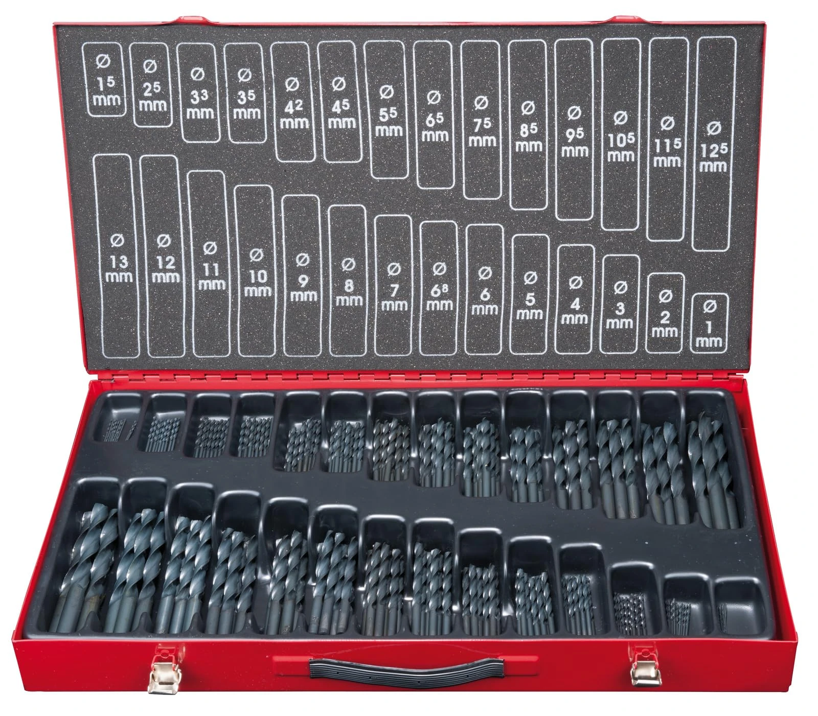 KS Tools 330.1650 HSS-R Twist Drill Bits Set, 230 pcs, 1-13mm