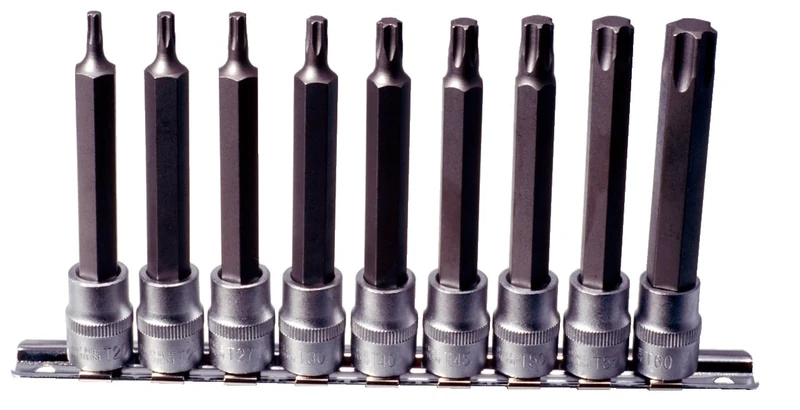 KS Tools 911.152 T20-T60 1/2-inch TX Bit Socket Set Deep (9 Pieces)