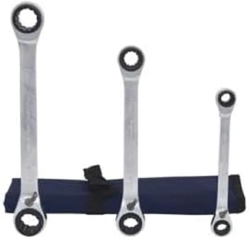 KS Tools 503.4540 Gear+ 4-in-1 Ratchet Spanner Set (3 Pieces) 8-18mm