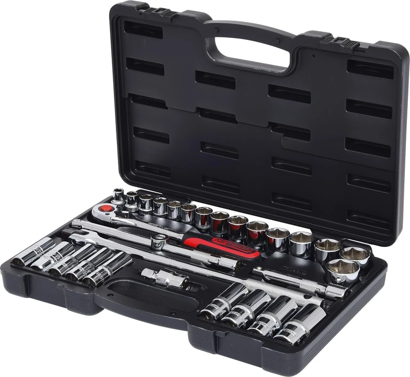 KS Tools 918.0830 1/2-inch Chrome+ Socket Set in AF Sizes (30 Pieces)