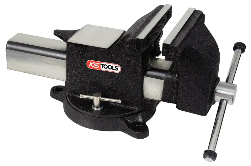 KS Tools 914.0006 6-inch 150mm Bench Vice with Swivel Base