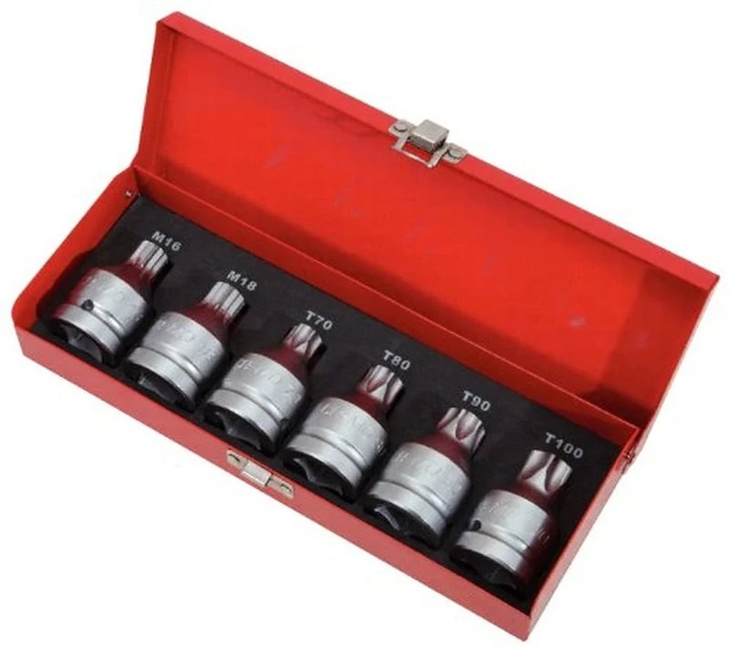 KS Tools 3/4-inch Impact Bit Socket Set Xzn Plus Tx (6 Pieces)