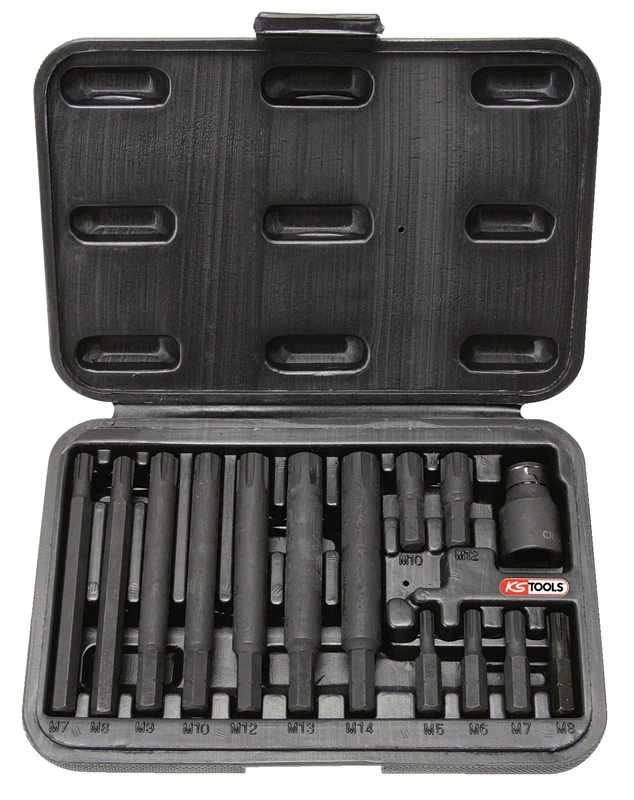 KS Tools 911.4306 5/16-inch Classic Bit Set Ribe (14 Pieces)