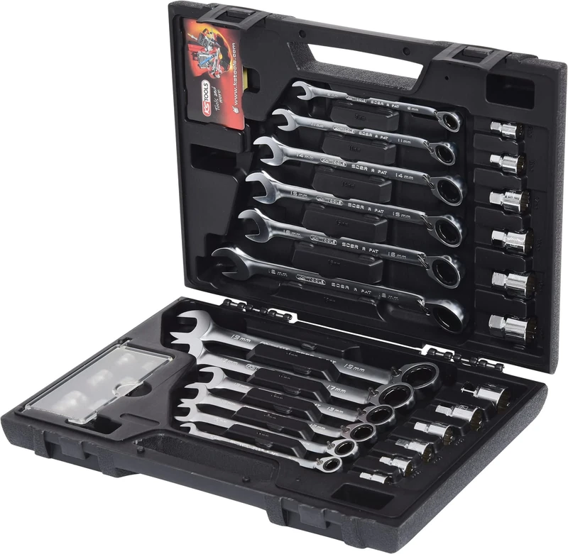 KS Tools 503.496 Gear+ Reversible Combination Spanner Set (30 Pieces)