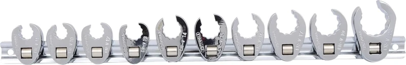 KS Tools 913.3900 3/8-inch 10-22mm Chrome+ Crowfoot Wrench Set (10 Pieces)