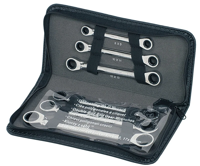 KS Tools 503.4557 GearPlus Double Ring Ratchet Spanner Set (6 Pieces)