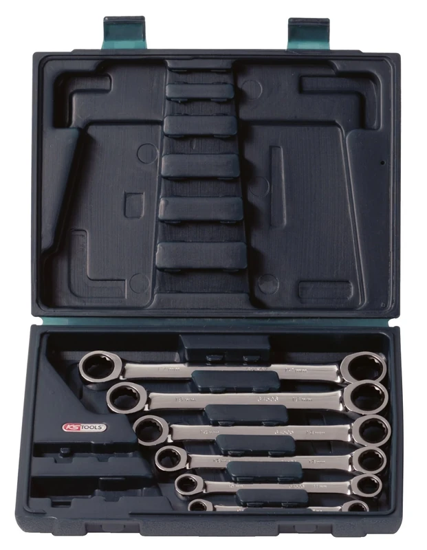 KS Tools 503.4556 GearPlus Double Ring Ratchet Spanner Set (6 Pieces)