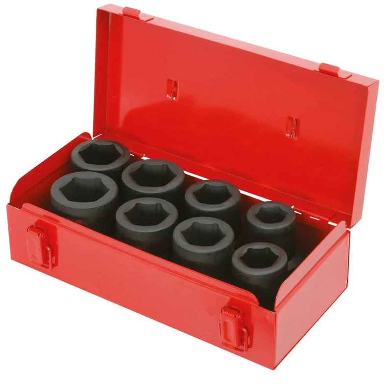 KS Tools 1-inch 27-38mm Impact Socket Set (8 Pieces)