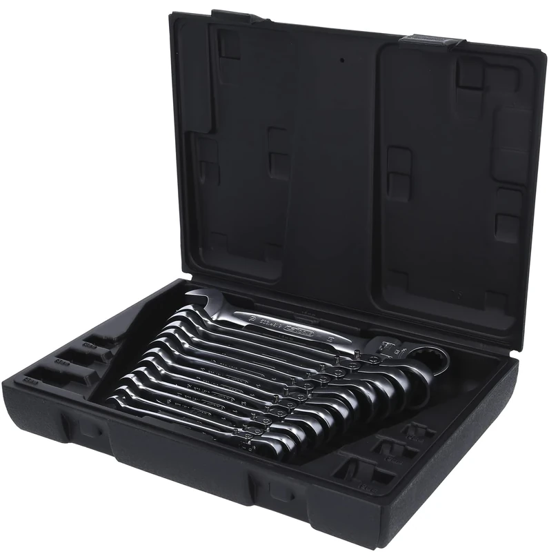 KS Tools 503.4865 Gear+ Flex Head Comb Spanner Set (12 Pieces)