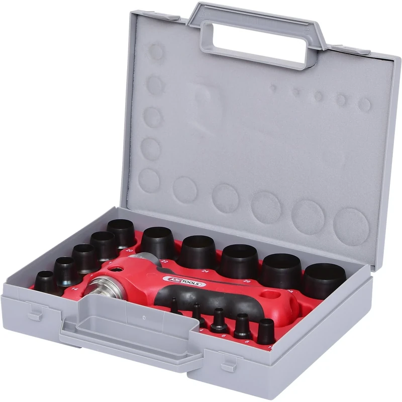 KS Tools 129.0100 Hole Punch Set (16 Pieces) 3-30mm