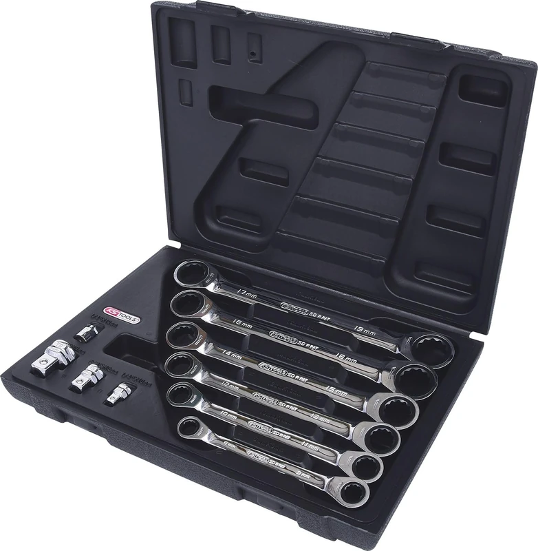 KS Tools 503.4560 GearPlus Double Ring Ratchet Spanner Set (10 Pieces)
