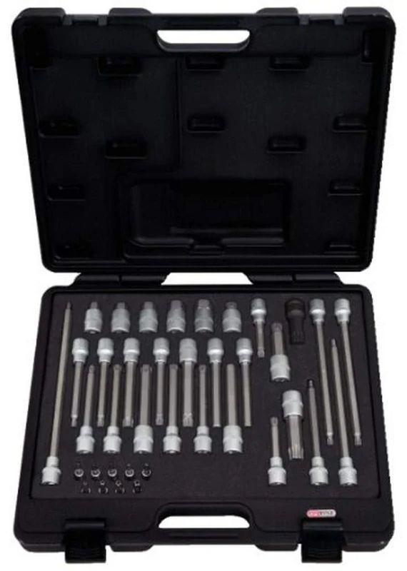 KS Tools 911.4500 1/4 Plus 1/2-inch Automotive Bit Socket Set