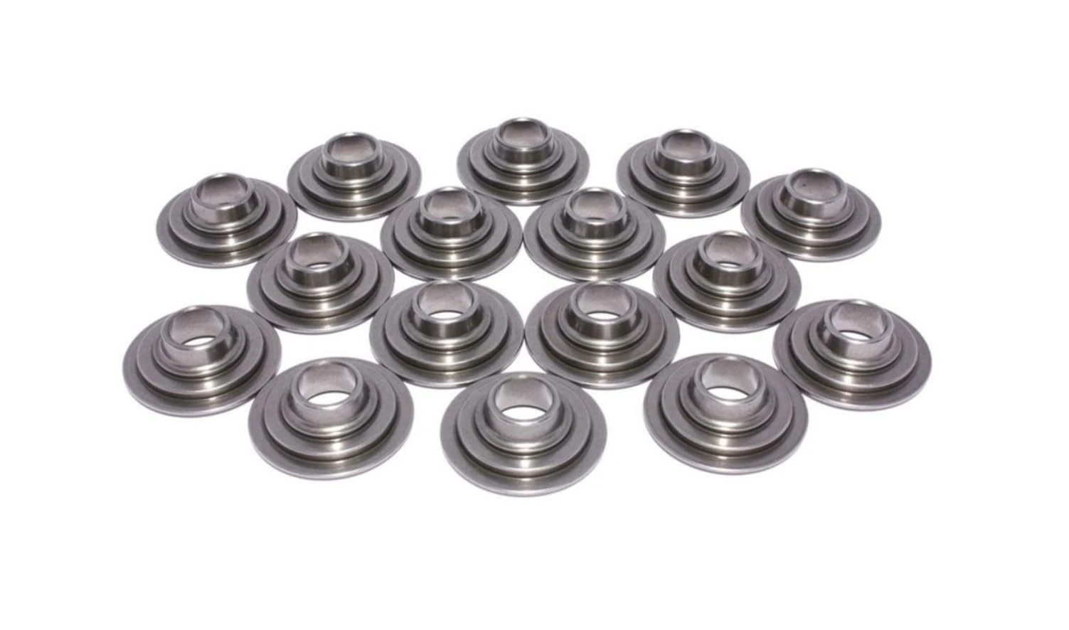 Comp Cams 1730-16 10 Degree Tool Steel Retainer Set of 16 All Valves w/ 1.437"-1.500" O.D. Springs