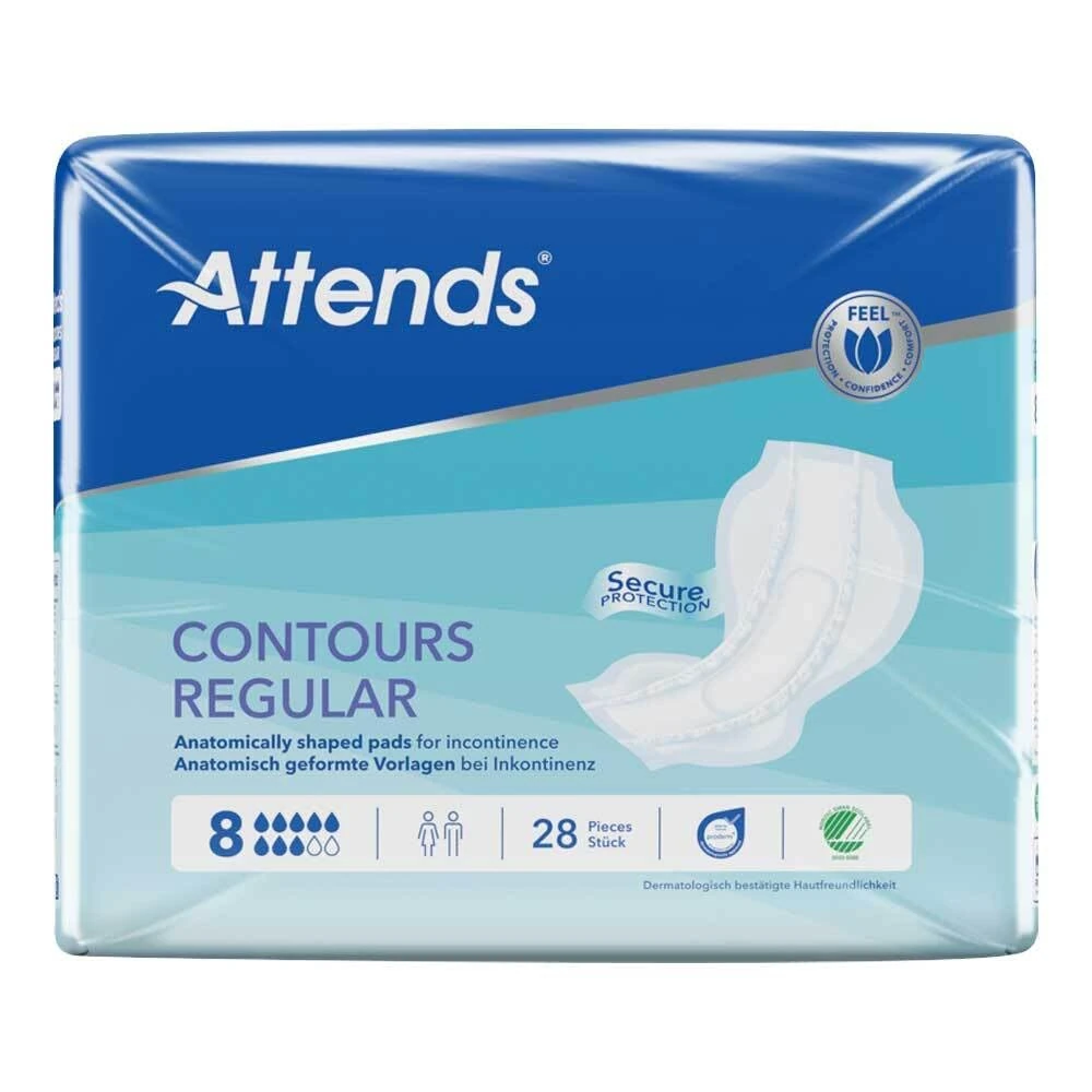 Attends Contours Regular 8 - Pack of 28