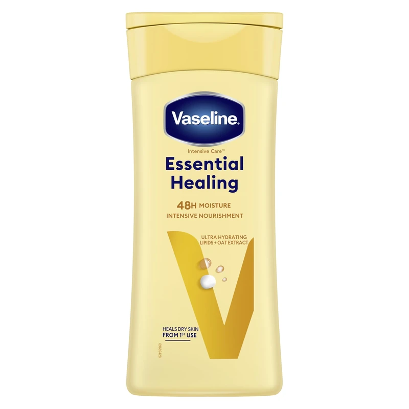 Vaseline Intensive Care Essential Healing Body Lotion with ultra-hydrating lipids and oat extract for dry skin 200 ml