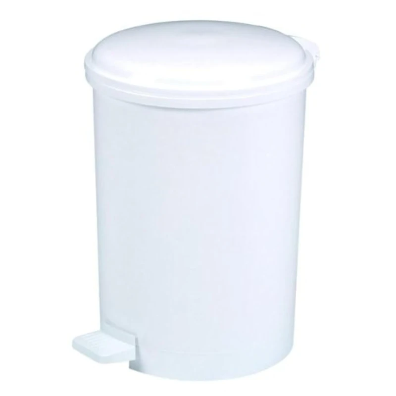 ROSSIGNOL Plastic Pedal bin 40L, White, Dim. Ø 380 H 530 mm