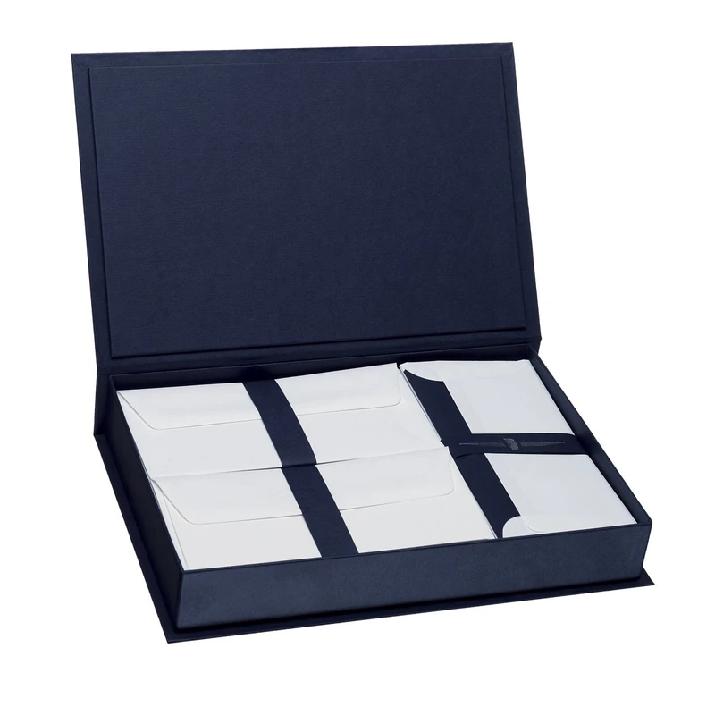 Rössler Papier 1051831009 - Papier Royal - cassette voor briefpapier, 40/10/50, A4/DL/DL, blauw/wit