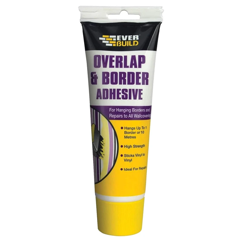 Everbuild Ready Mixed Overlap and Border Adhesive – High Tack for Quick Bonding – Ready to Use – White – 250g