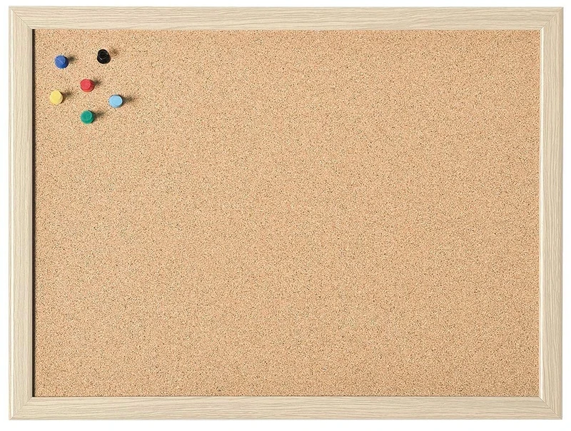 Holtz Cork Board with Wooden Frame 1000 x 600 mm Includes Accessories