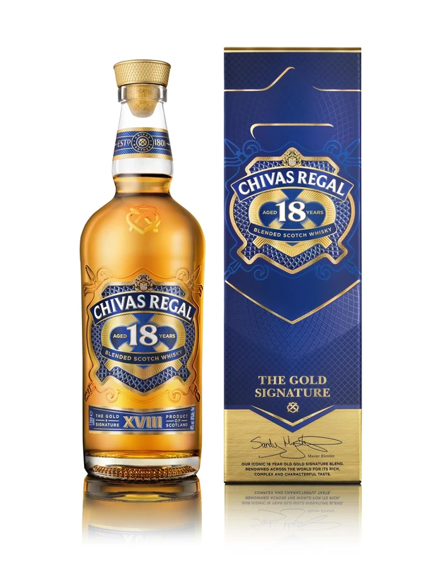 Chivas Regal 18 Year Old Whisky - 70cl Gift Box, Gold Standard Scotch