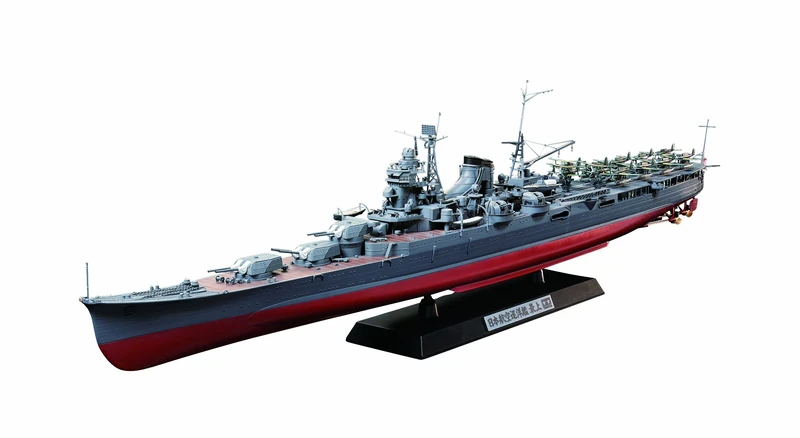 Tamiya 300078021 Mogami Japanese 300078021-1:350 WWII Cruiser/Aircraft Carrier, Faithful Replica, Plastic Kit, Crafts, Model Kit, Assembly, Unpainted, Navy Blue, Small