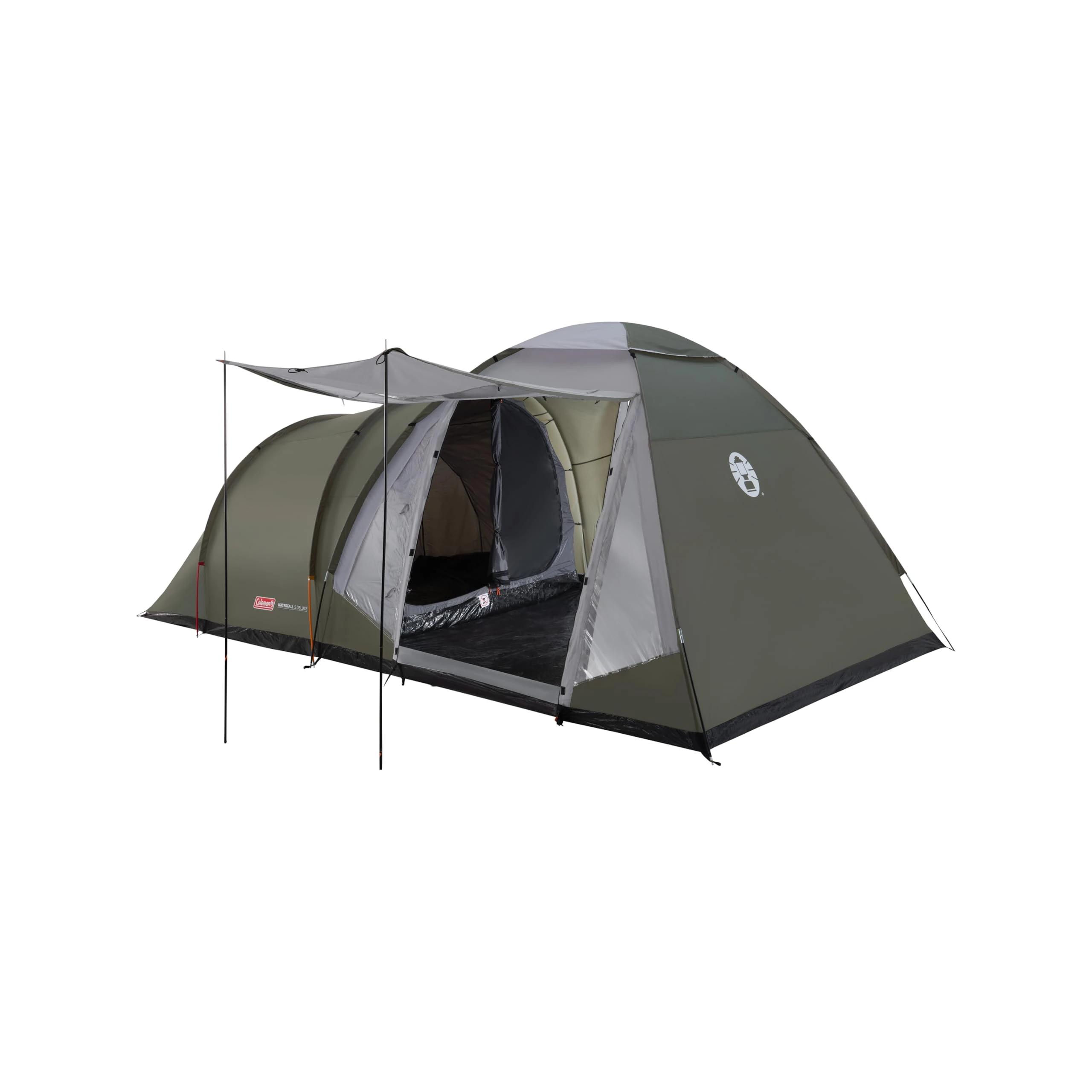 Coleman Waterfall 5 Deluxe Family Tent, 5 Man Tent With Separate Living And Sleeping Area, Easy To Pitch, 5 Person Tent, HH 3000 Mm, One Size