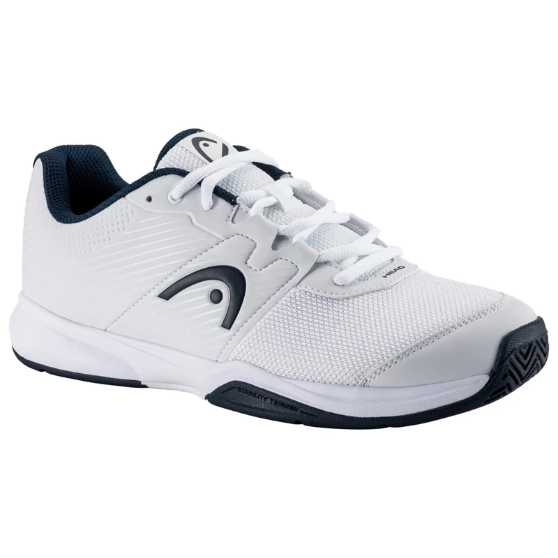 HEAD Men's Revolt Court Tennis Shoe, White/Blueberry Sneaker