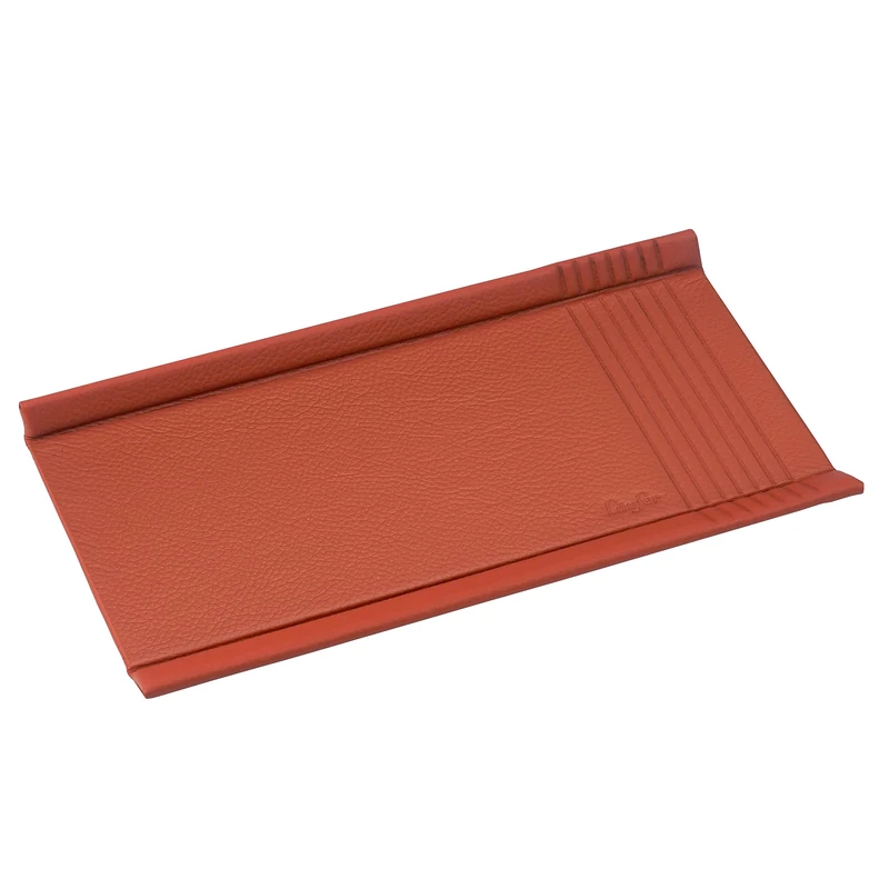 Läufer La Linea 39009 Feather Case, Natural Grain Cowhide Leather, Terracotta, Handmade in Germany, Medium