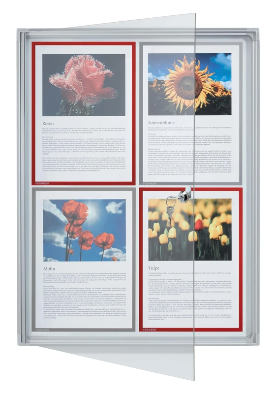 Franken FSA1 Flat Display 1 x ISO A4, Aluminium Frame 4X A4 White