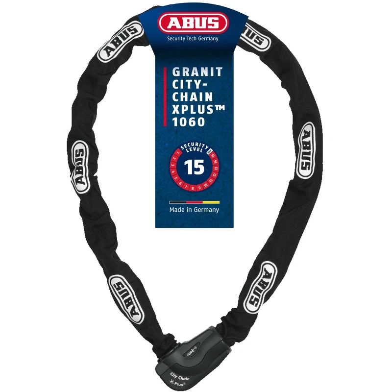 ABUS chain lock Granit CityChain XPlus 1060 - hardened steel bicycle lock - security level 15