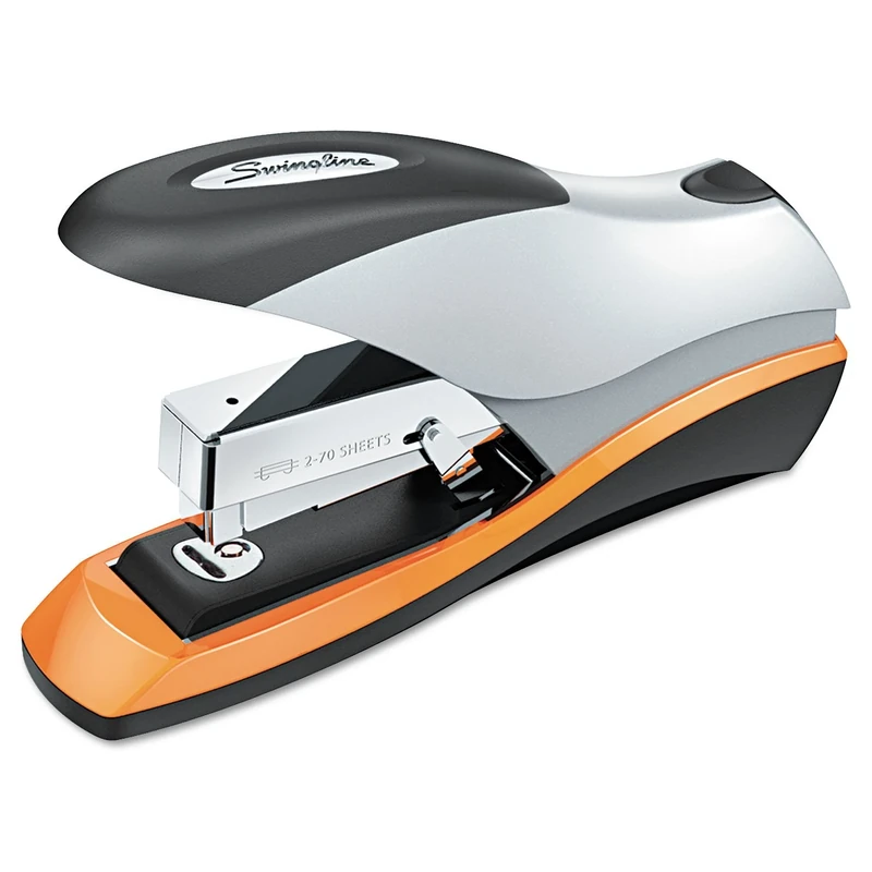 Swingline SWI87875 Desk Stapler- 70Sh Capacity- 2-.50in. Throat- Silver-Black-Orange