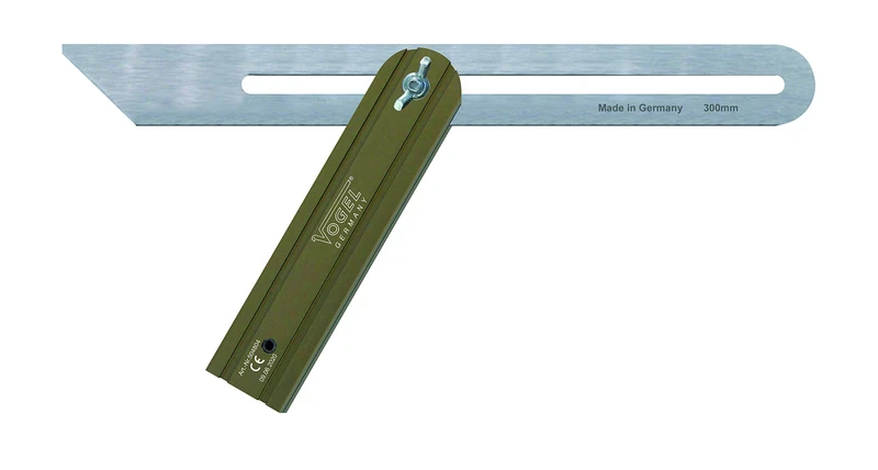 Vogel Germany 504804 Adjustable Angle (Without Angle Division, Measuring Range 300 mm, for Carpenters/Locksmiths, Steel Blade Cross Section 29 x 1.6 mm) - Image 1