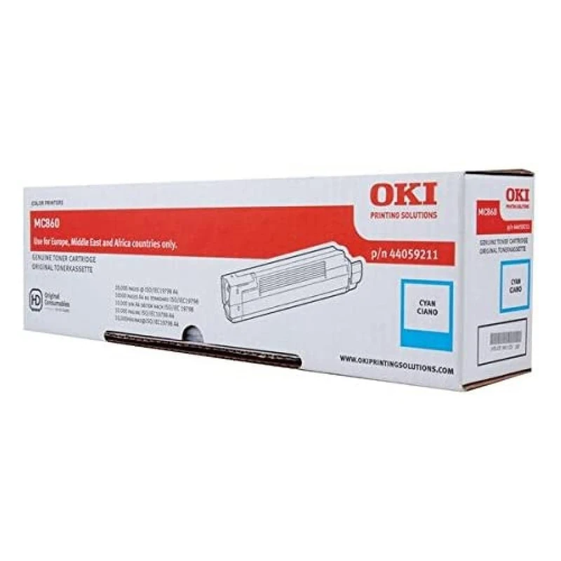 OKI Toner Cartridge for MC860 Multi Function Printers - Cyan