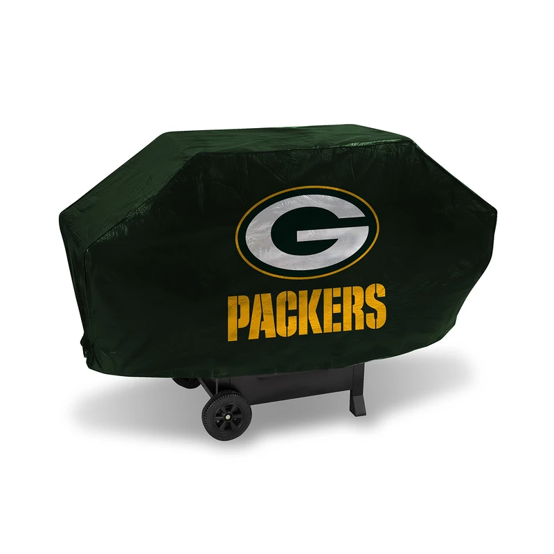 Rico Industries NFL Green Bay Packers Green Deluxe Grill Cover Deluxe Vinyl Grill Cover - 68" Wide/Heavy Duty/Velcro Staps