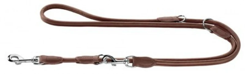 HUNTER Round and Soft Nickel Training Lead Rope, 10 cm x 200 mm, Large, Nappa Brown