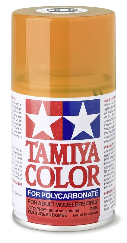 Tamiya PS-43 Translucent Orange Spray Paint - 100ml for Model Kits