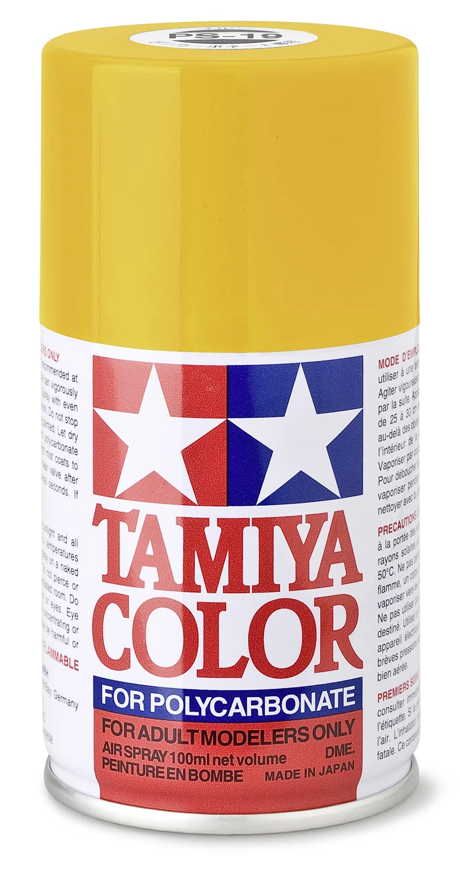 TAMIYA 86019 PS-19 Camel Yellow Polycarbonate Spray Paint for Plastic Model Making, Model Making and Craft Accessories, Spray Paints for Model Making