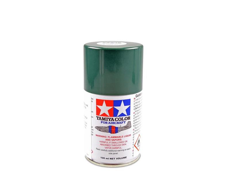 TAMIYA 86521 AS-21 Dark Green 2 Matt (IJN) 100 ml - Spray Paint for Plastic Model Making, Especially for Aircraft Models, Model Making and Craft Accessories